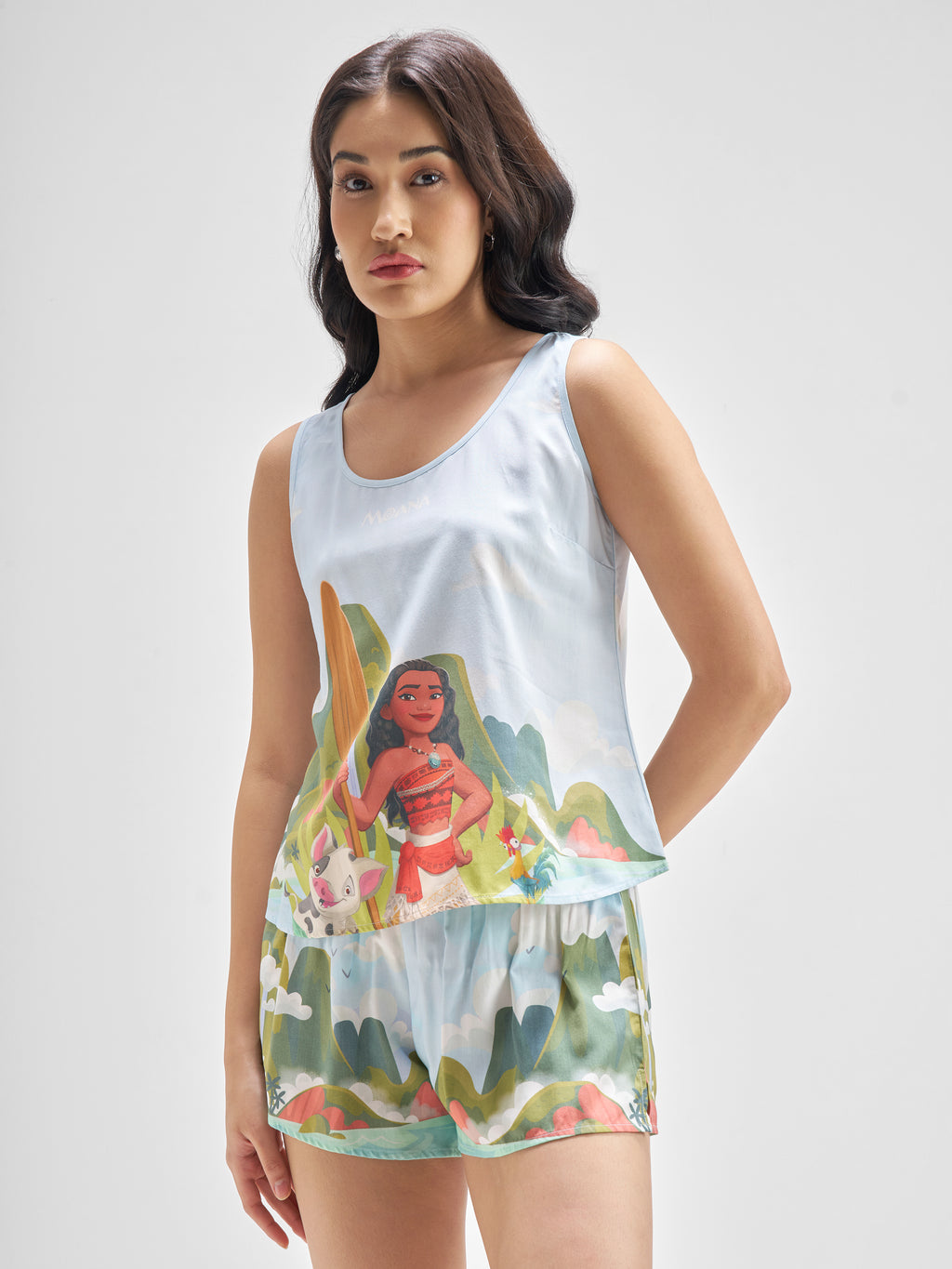 Disney By Tokyo Talkies Women Multi Moana Top With Shorts Co-Ords - Multi - Image 4