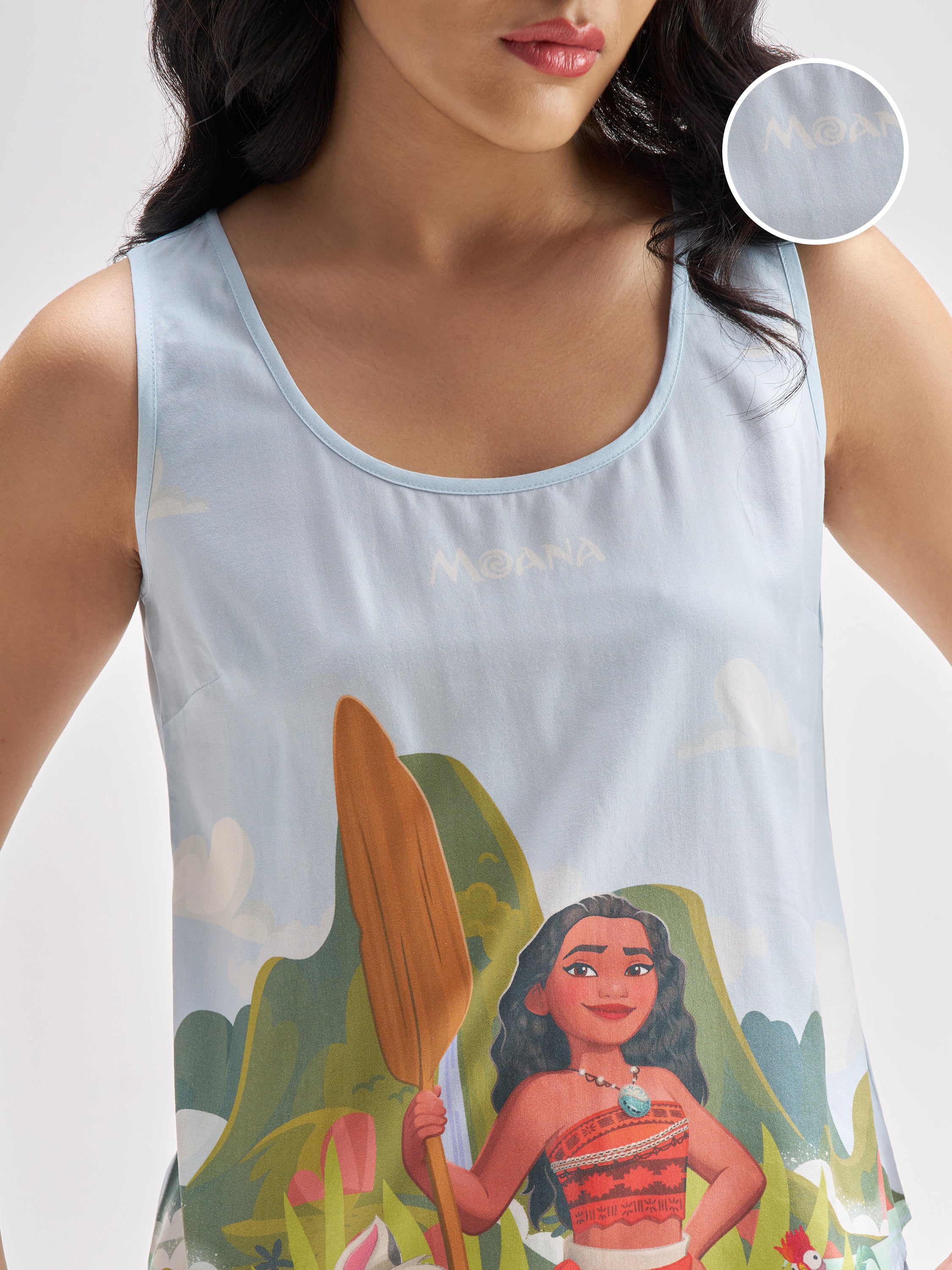 Disney By Tokyo Talkies Women Multi Moana Top With Shorts Co-Ords - Multi - Image 5