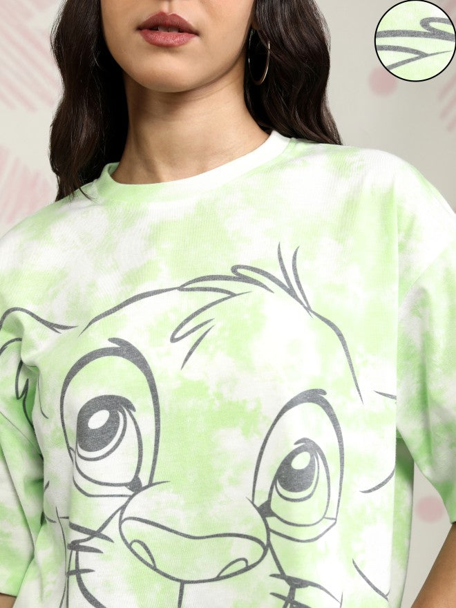 Disney By Tokyo Talkies Women Green Lion King Printed Round Neck T-Shirt - Green - Image 5