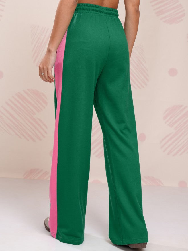Disney By Tokyo Talkies Women Green Donald Duck Printed Flared Casual Trouser - Green - Image 3