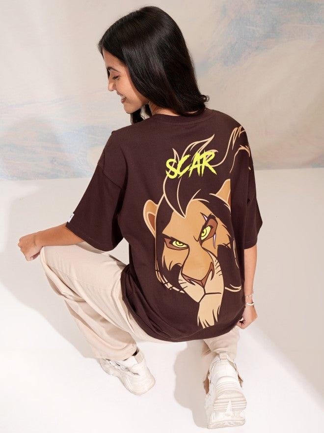 Disney By Tokyo Talkies Women Brown Lion King Printed Round Neck T-Shirt - Brown - Image 2
