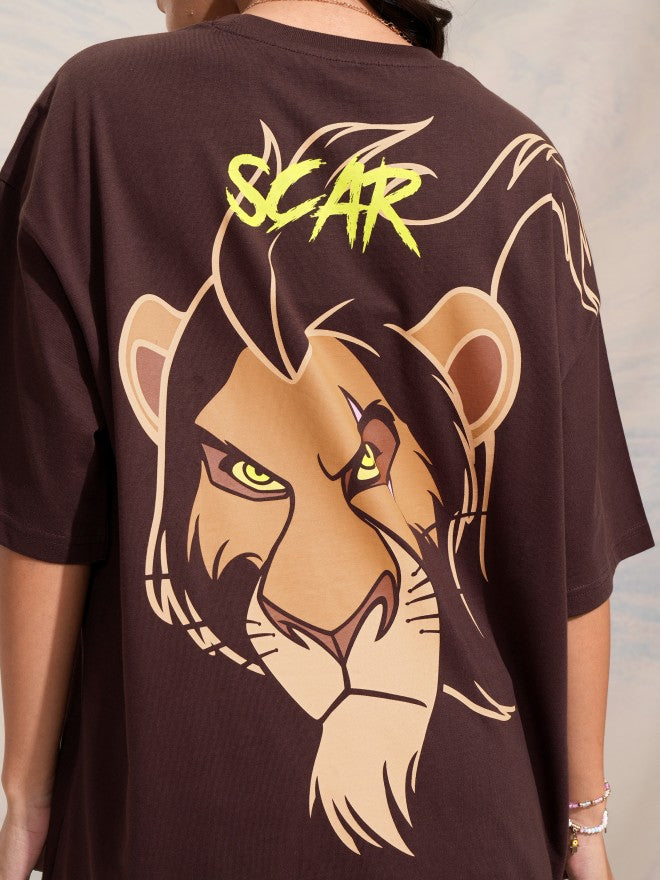 Disney By Tokyo Talkies Women Brown Lion King Printed Round Neck T-Shirt - Brown - Image 5