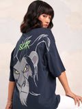 Disney By Tokyo Talkies Women Navy Blue Lion King Printed Round Neck T-Shirt - Navy Blue - Image 1