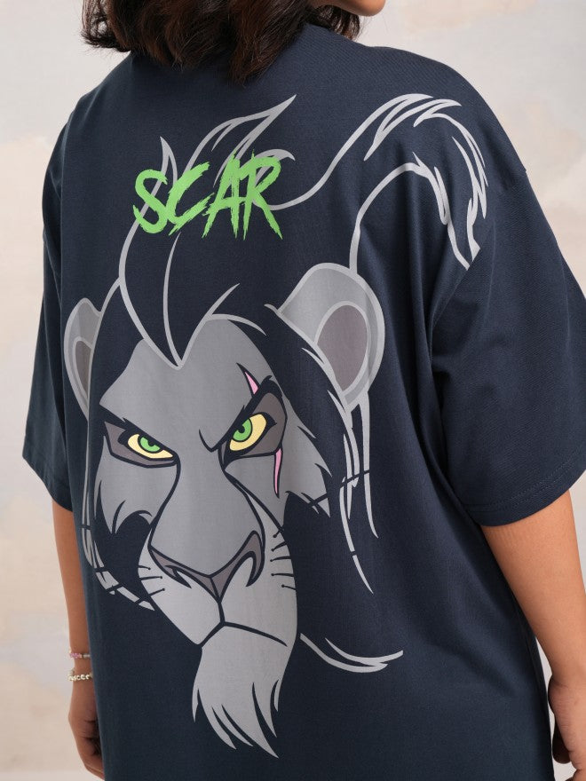 Disney By Tokyo Talkies Women Navy Blue Lion King Printed Round Neck T-Shirt - Navy Blue - Image 5