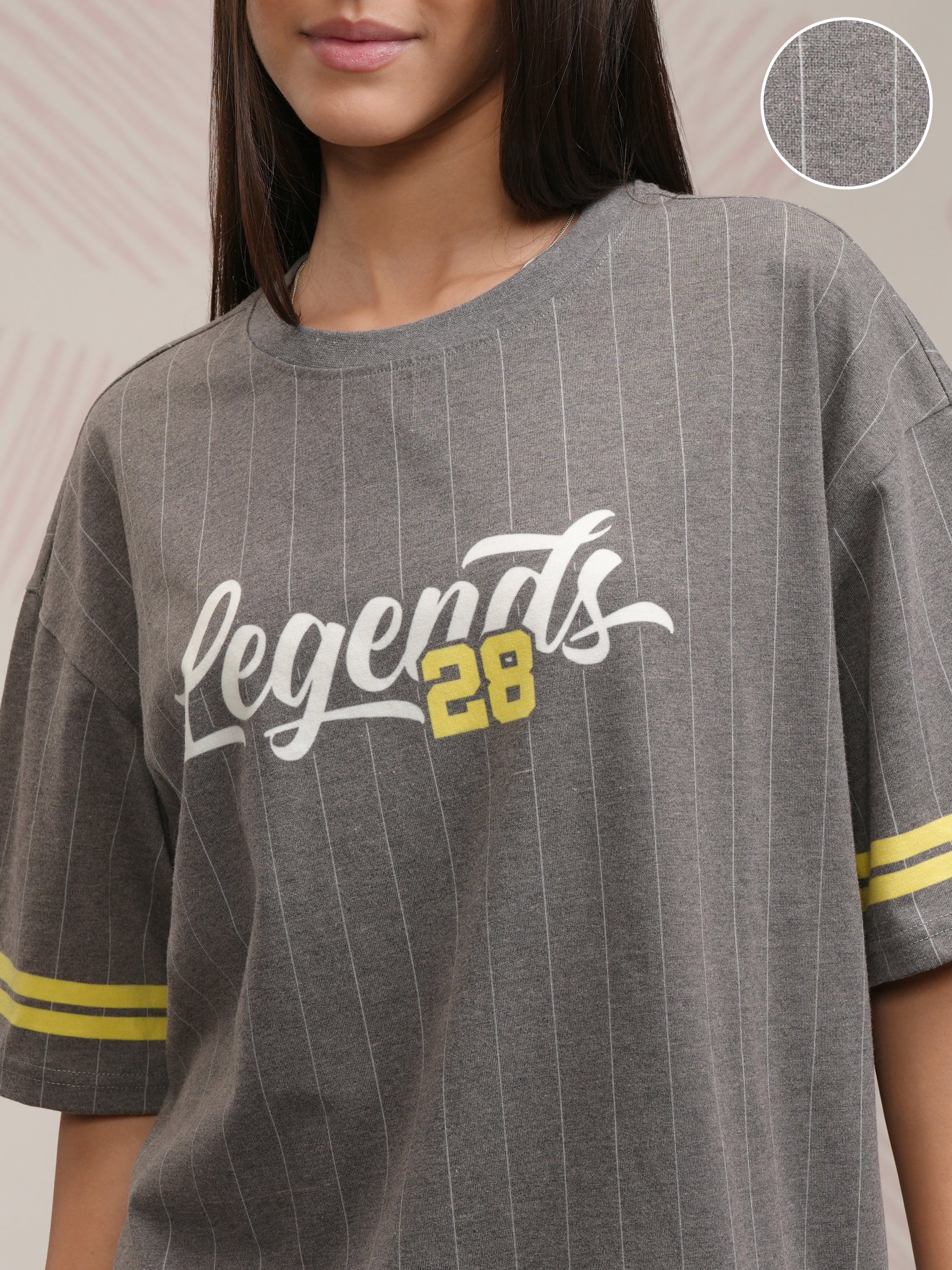Disney By Tokyo Talkies Women Grey Donald Duck Printed Round Neck T-Shirt - Grey - Image 5