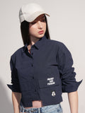 Disney By Tokyo Talkies Women Navy Blue Mickey And Friends Printed Casual Shirt - Navy Blue - Image 1