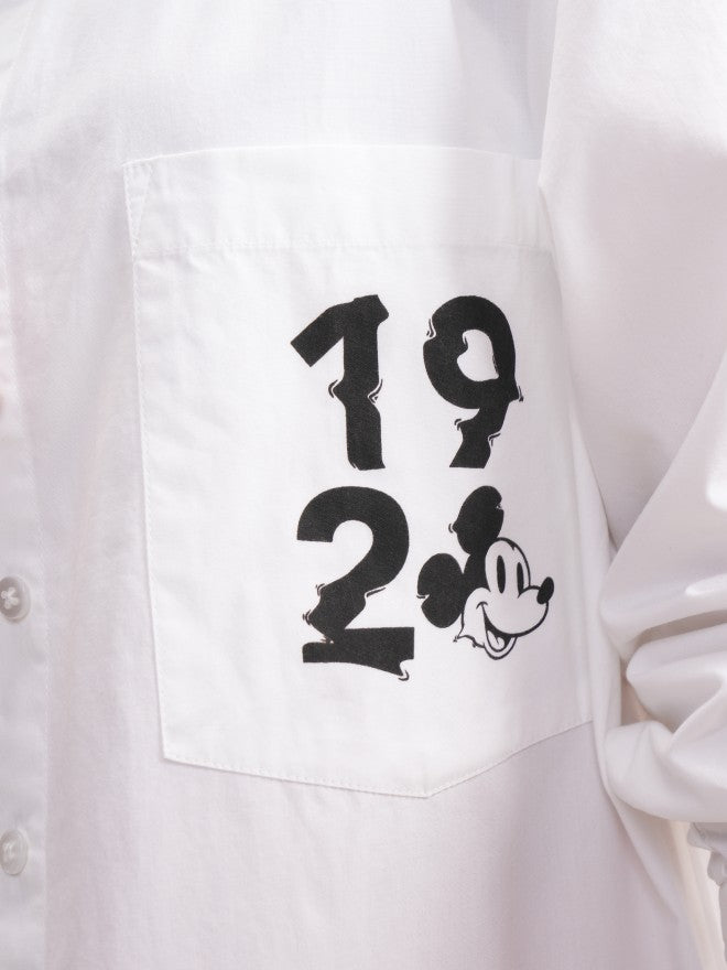 Disney By Tokyo Talkies Women White Mickey Mouse Printed Casual Shirt - White - Image 8