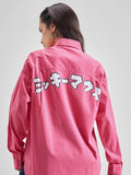 Disney By Street By Tokyo Talkies Women Pink Mickey Mouse Printed Casual Shirt - Pink - Image 1