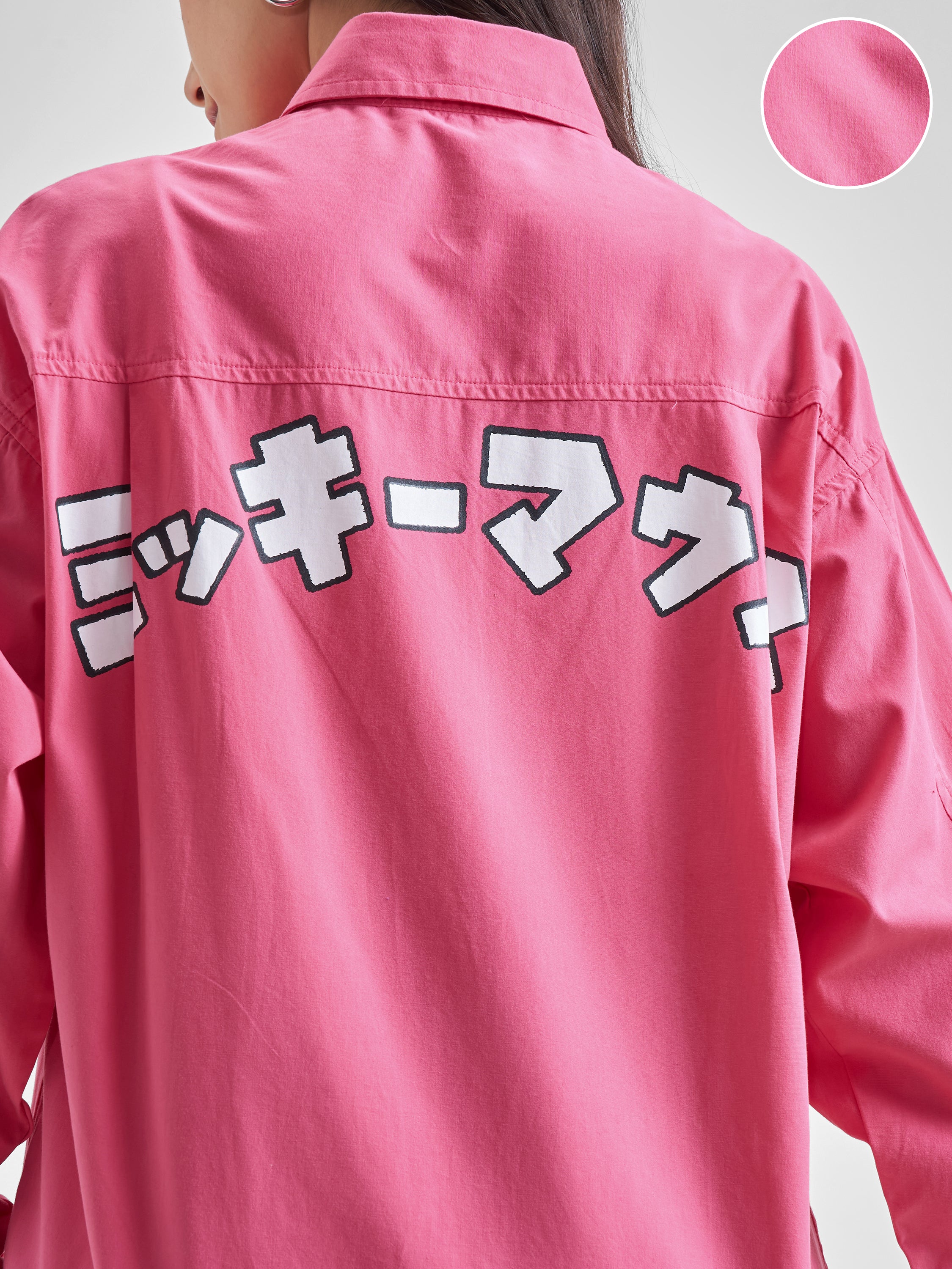 Disney By Street By Tokyo Talkies Women Pink Mickey Mouse Printed Casual Shirt - Pink - Image 5