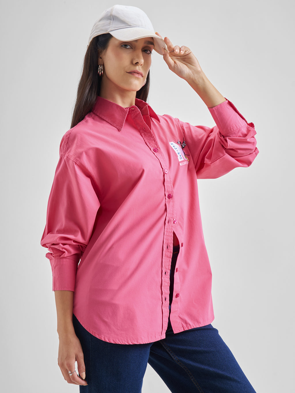 Disney By Street By Tokyo Talkies Women Pink Mickey Mouse Printed Casual Shirt - Pink - Image 6