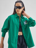 Disney By Street By Tokyo Talkies Women Green Mickey Mouse Printed Casual Shirt - Green - Image 1