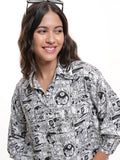 Disney By Tokyo Talkies Women White Chip And Dale Printed Casual Shirt - White - Image 1