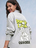 Disney By Tokyo Talkies Women Black Donald Duck Printed Casual Shirt - Black - Image 1