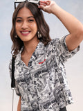 Marvel By Tokyo Talkies Women White Spider-Man Printed Casual Shirt - White - Image 1
