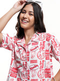 Disney By Tokyo Talkies Women White Lion King Printed Casual Shirt - White - Image 1
