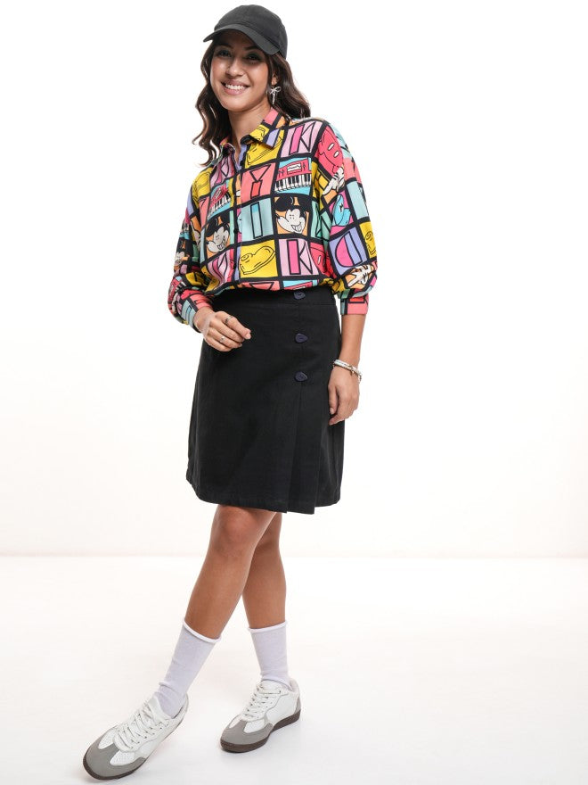 Disney By Tokyo Talkies Women Multi Mickey Mouse Printed Casual Shirt - Multi - Image 2