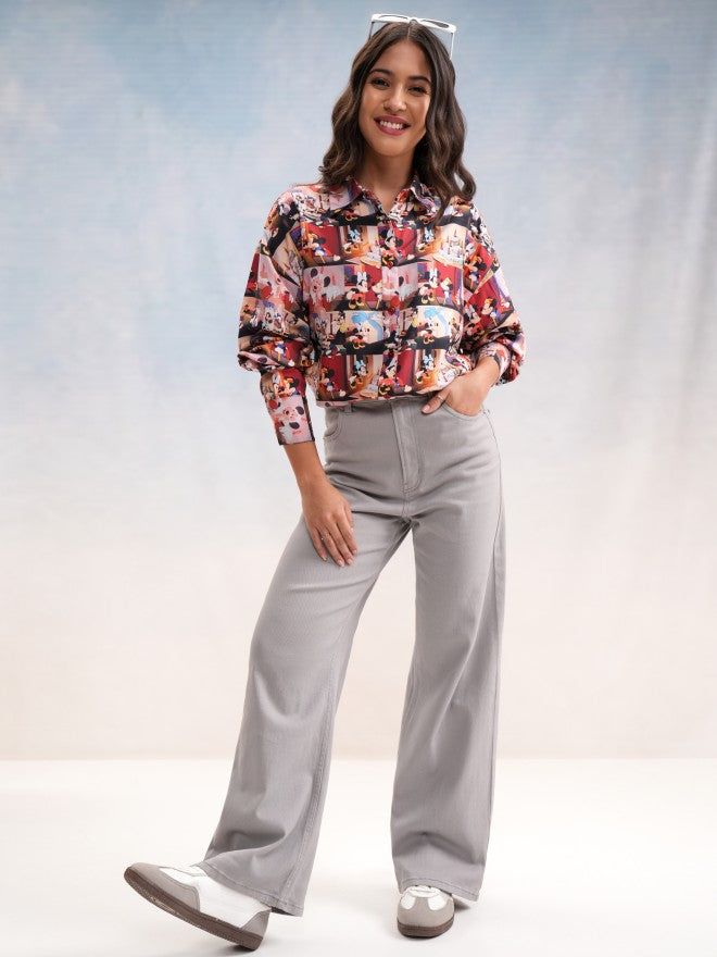 Disney By Tokyo Talkies Women Multi Mickey And Friends Printed Casual Shirt - Multi - Image 2