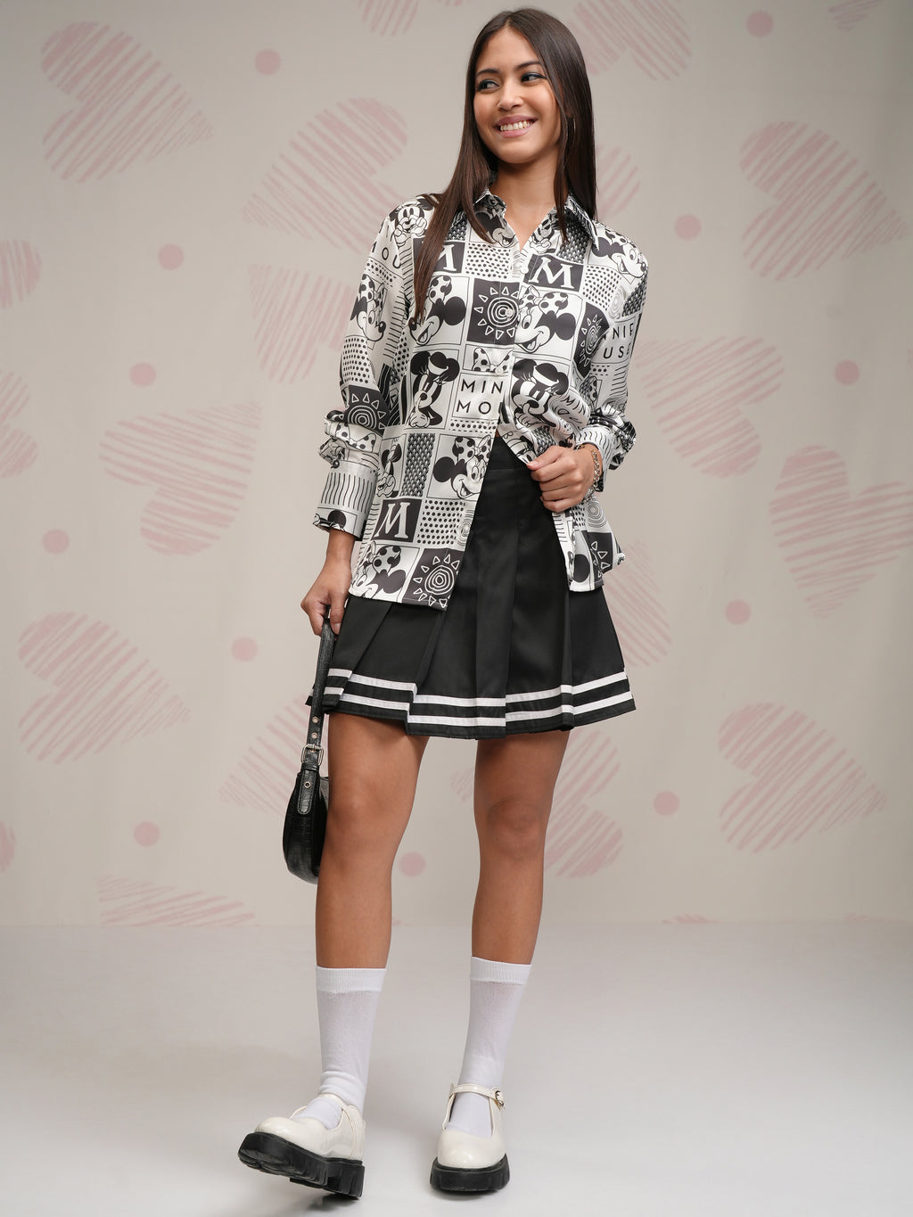 Disney By Tokyo Talkies Women White Minnie Mouse Printed Casual Shirt - White - Image 2