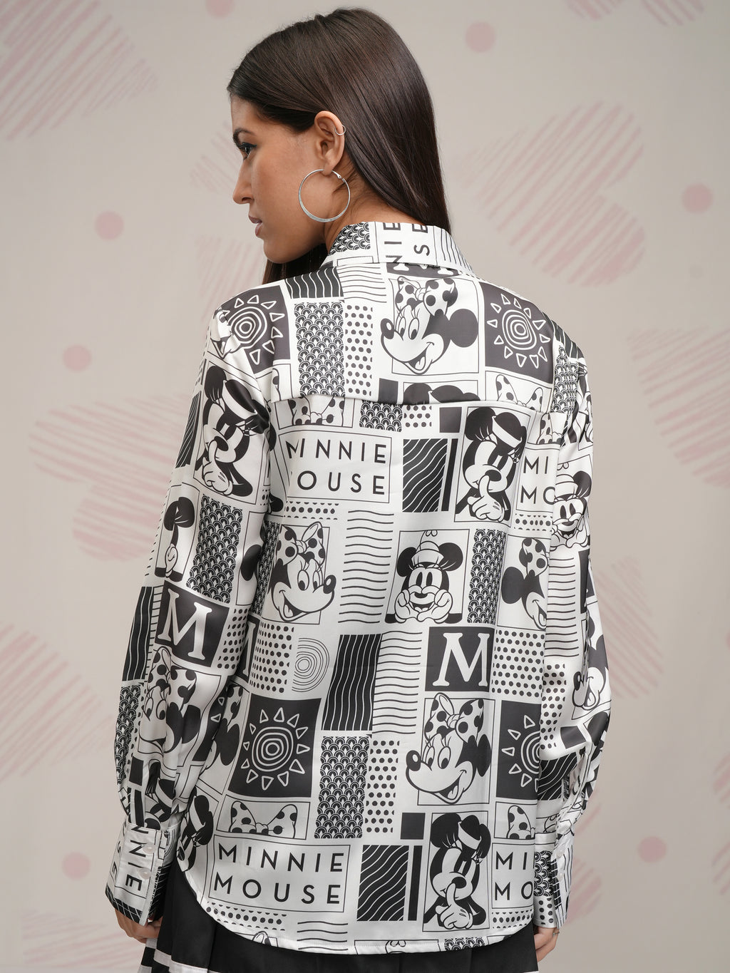 Disney By Tokyo Talkies Women White Minnie Mouse Printed Casual Shirt - White - Image 3