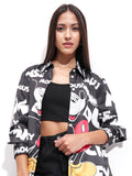Disney By Tokyo Talkies Women White Mickey Mouse Printed Casual Shirt - White - Image 1