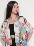 Disney By Tokyo Talkies Women White Mickey And Friends Printed Casual Shirt - White - Image 1