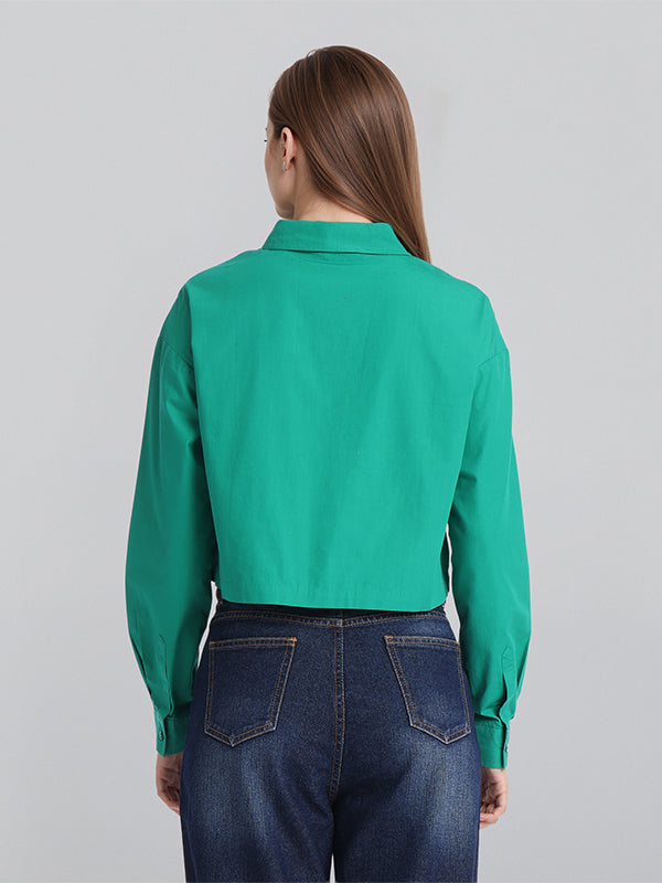 Disney By ESPYR By Tokyo Talkies Women Green Winnie The Pooh Printed Casual Shirt - Green - Image 3