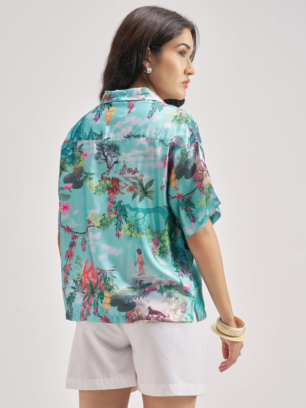 Disney By Tokyo Talkies Women Blue The Jungle Book Printed Casual Shirt - Blue - Image 3