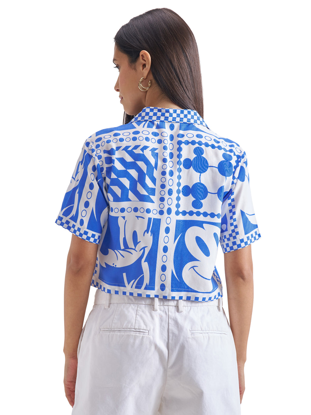Disney By Tokyo Talkies Women White Mickey And Friends Printed Casual Shirt - White - Image 8