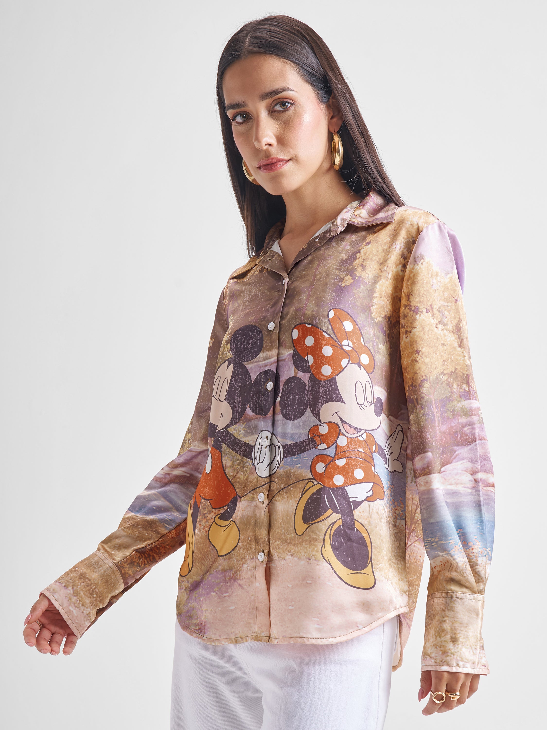 Disney By Tokyo Talkies Women Multi Mickey Mouse Printed Casual Shirt - Multi - Image 4