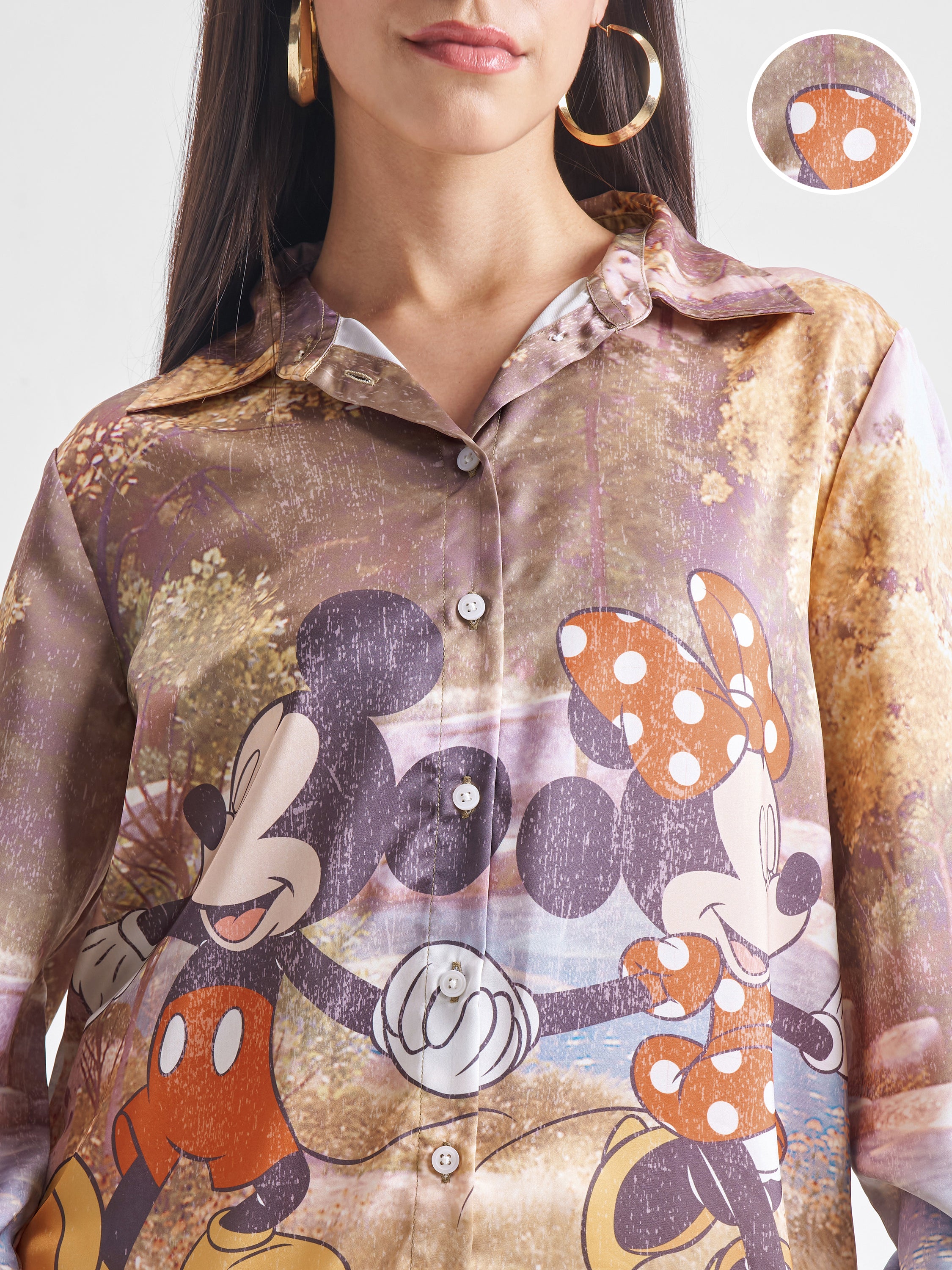 Disney By Tokyo Talkies Women Multi Mickey Mouse Printed Casual Shirt - Multi - Image 5