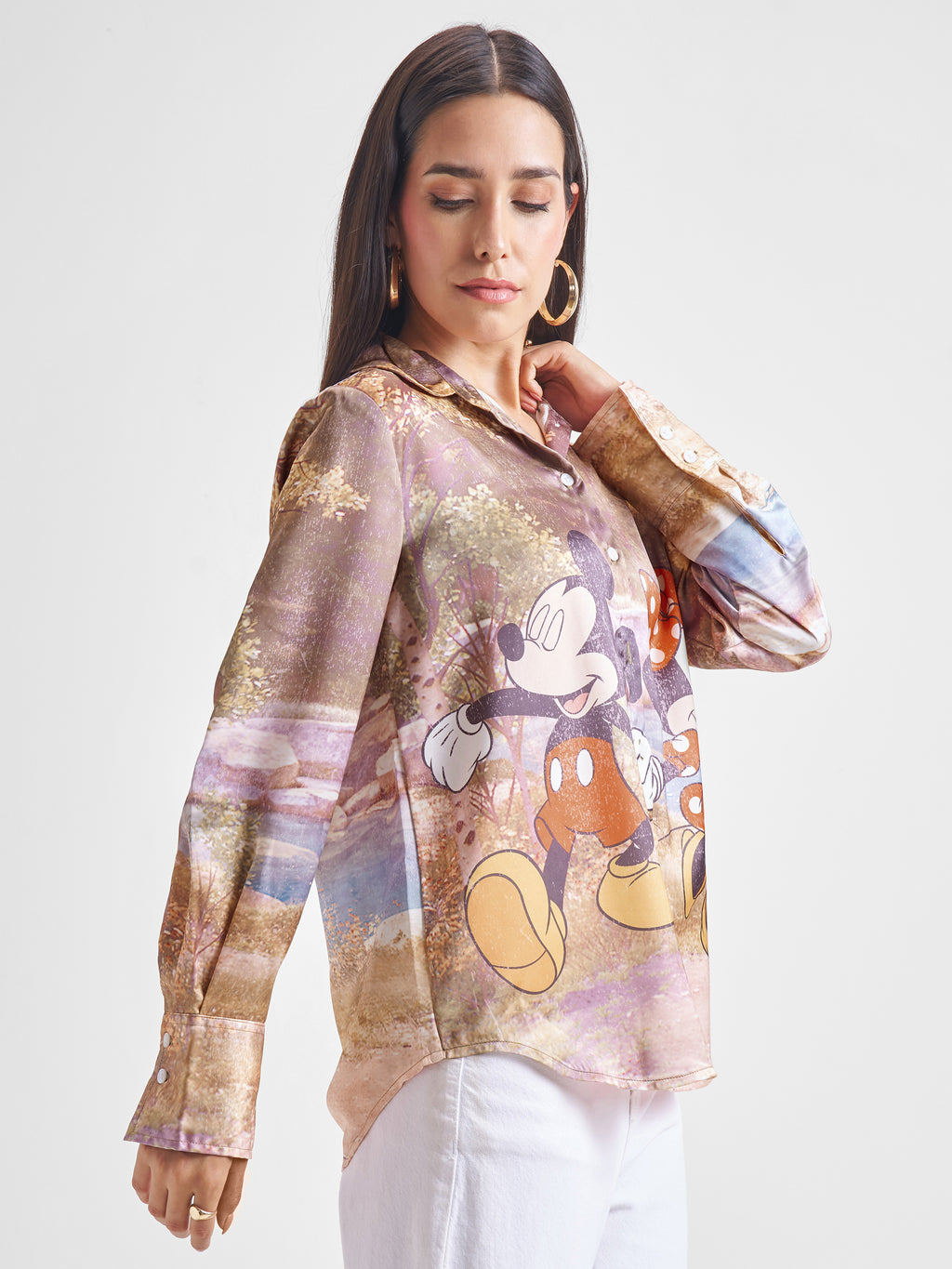 Disney By Tokyo Talkies Women Multi Mickey Mouse Printed Casual Shirt - Multi - Image 6