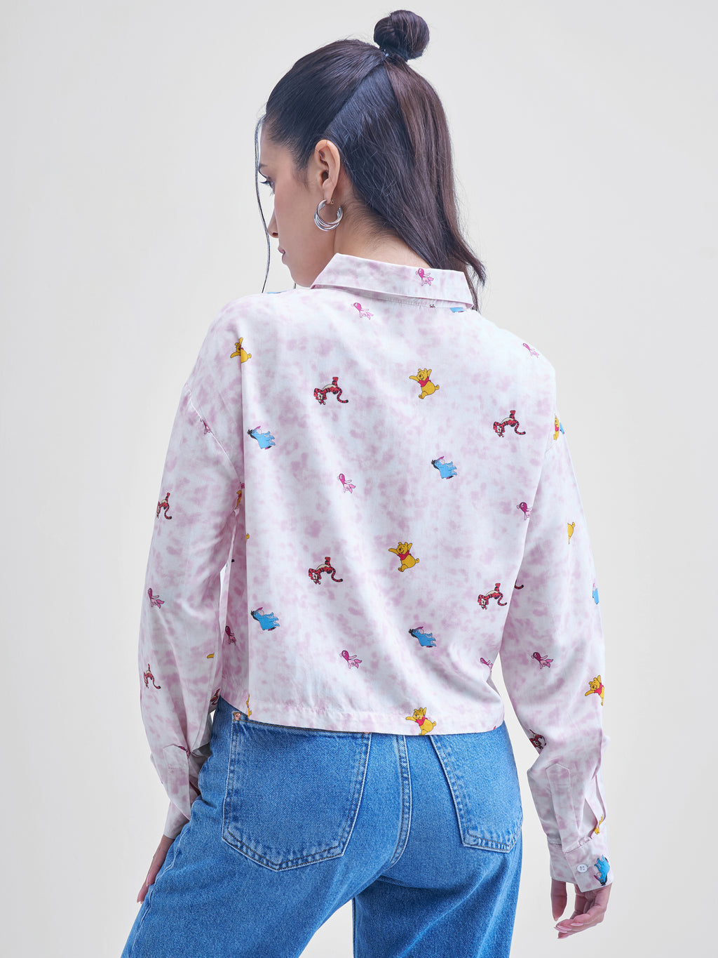 Disney By Tokyo Talkies Women White Winnie The Pooh Printed casual shirts - White - Image 3