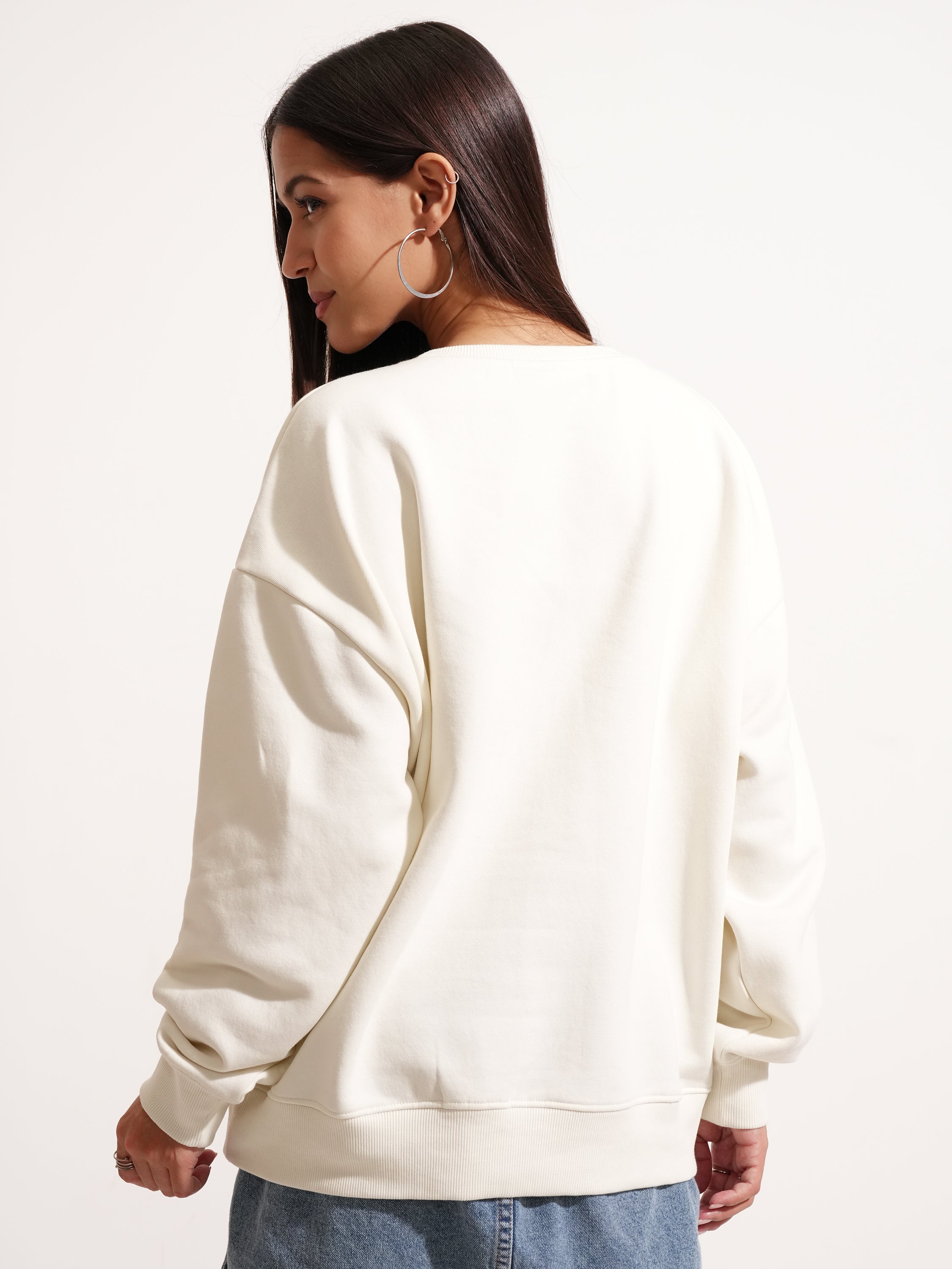 Disney By Tokyo Talkies Women White Inside Out Printed Pullover Round Neck Sweatshirt - White - Image 3