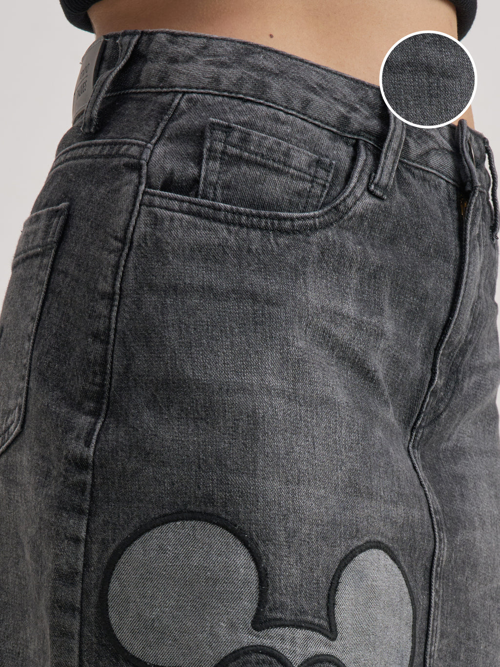 Disney By Tokyo Talkies Women Grey Mickey Mouse Mini Skirt - Grey - Image 5