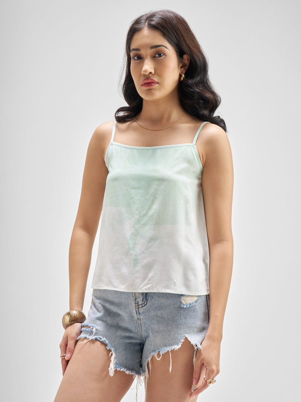 Disney By Tokyo Talkies Women Green Mickey Mouse Printed Regular Top - Green - Image 4