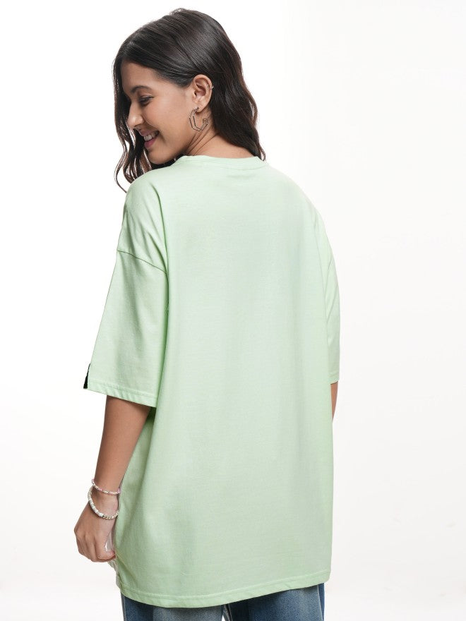 Disney By Tokyo Talkies Women Green Bambi Printed Round Neck T-Shirt - Green - Image 3