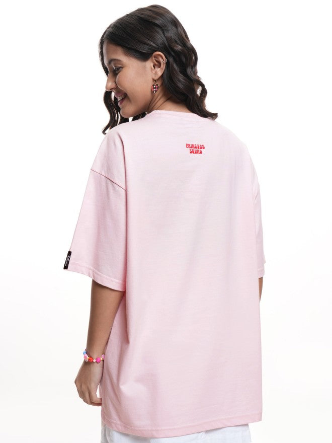 Disney By Tokyo Talkies Women Pink Disney Princess Printed Round Neck T-Shirt - Pink - Image 3
