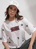 Disney By Tokyo Talkies Women Pink Mickey Mouse Printed Round Neck T-Shirt - Pink - Image 1