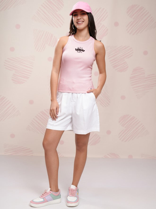 Disney By Tokyo Talkies Women Pink Mickey Mouse Printed Tank Top - Pink - Image 2