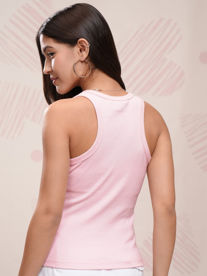 Disney By Tokyo Talkies Women Pink Mickey Mouse Printed Tank Top - Pink - Image 3