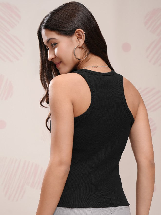 Disney By Tokyo Talkies Women Black Mickey Mouse Printed Tank Top - Black - Image 3