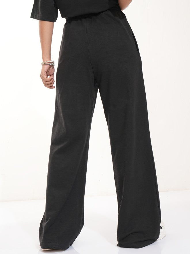 Disney By Tokyo Talkies Women Black Mickey Mouse Straight Fit Track Pant - Black - Image 3