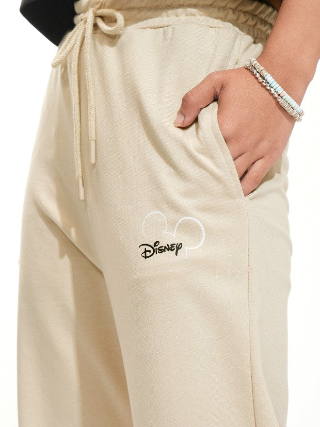 Disney By Tokyo Talkies Women Beige Minnie Mouse Straight Fit Track Pant - Beige - Image 5