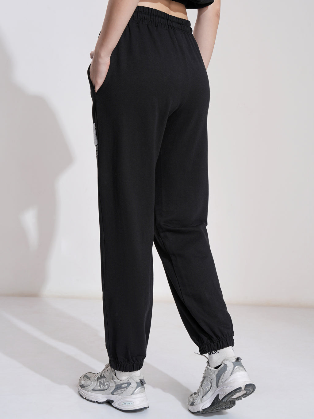 Disney By Tokyo Talkies Women Black Mickey Mouse Tapered Fit Track Pant - Black - Image 3