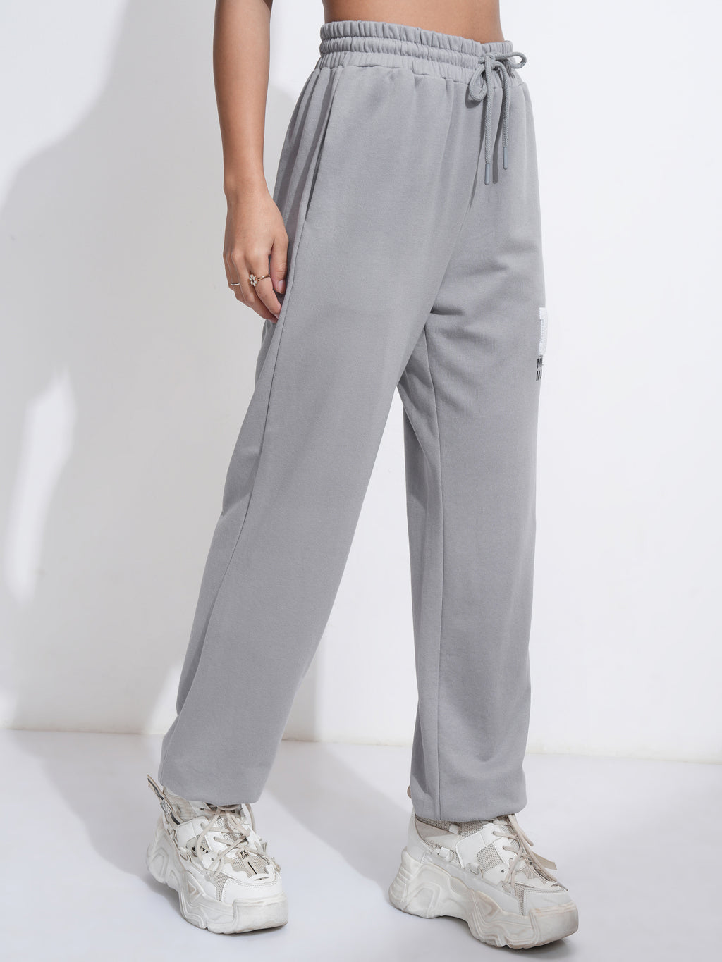 Disney By Tokyo Talkies Women Grey Mickey Mouse Regular Fit Track Pant - Grey - Image 6