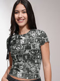 Marvel By Tokyo Talkies Women Grey Avengers Printed Round Neck T-Shirt - Grey - Image 1
