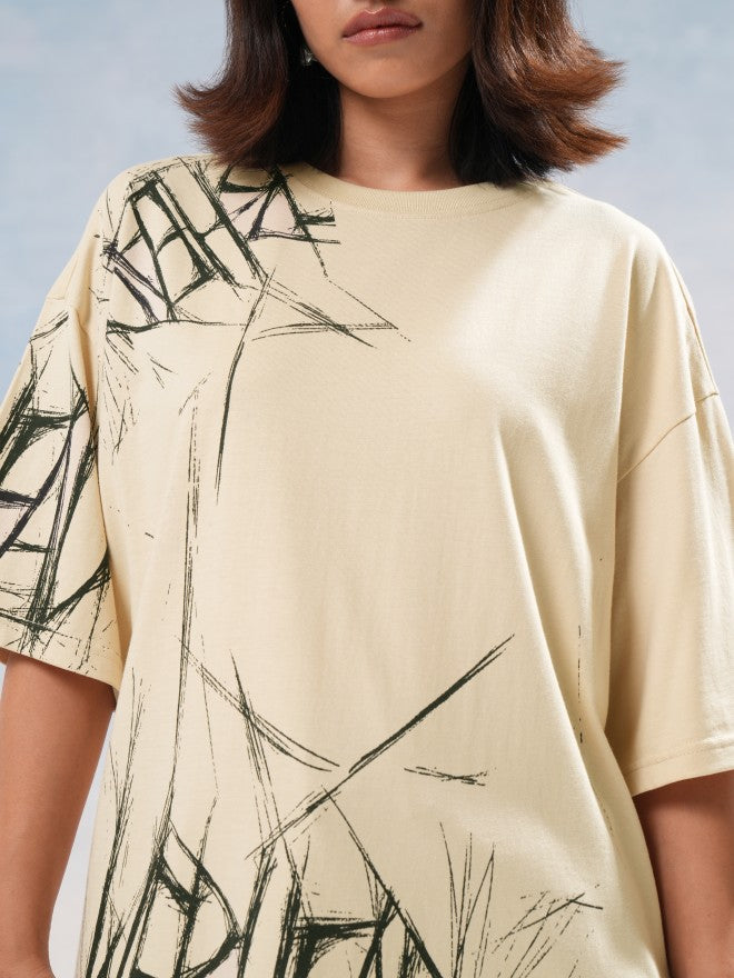 Marvel By Tokyo Talkies Women Beige Spider-Man Printed Round Neck T-Shirt - Beige - Image 5