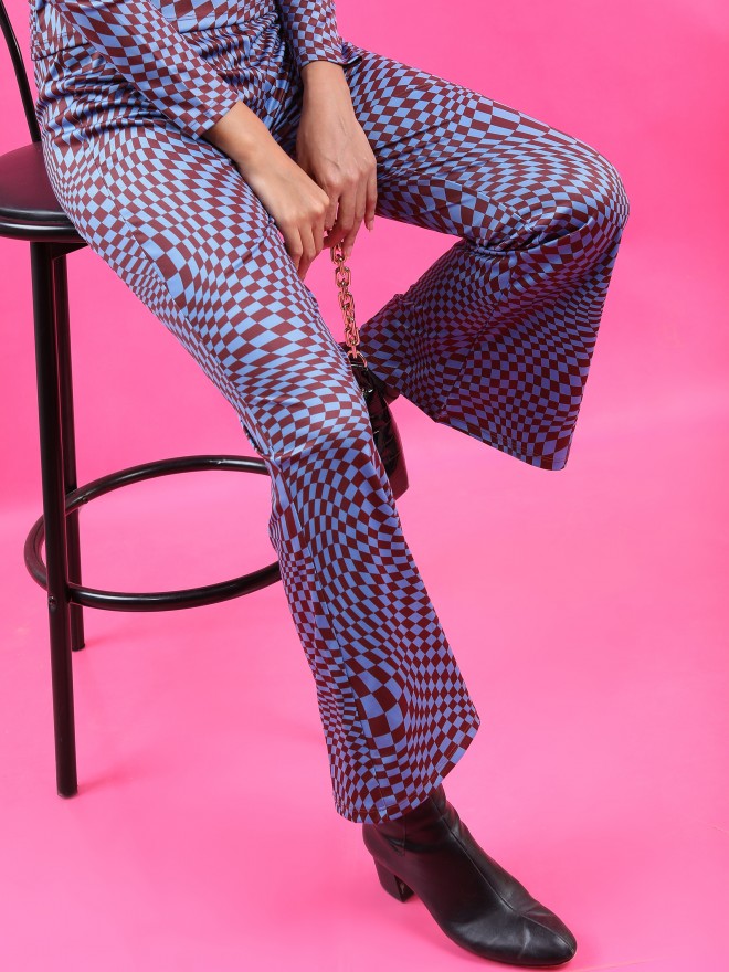 Tokyo Talkies Women Blue Knited Top With Trouser - Blue - Image 8