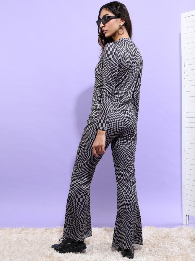 Tokyo Talkies Women Black Crop Top With Trouser - Black - Image 3