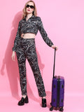 Tokyo Talkies Women Black Top With Trouser Co-Ords - Black - Image 1